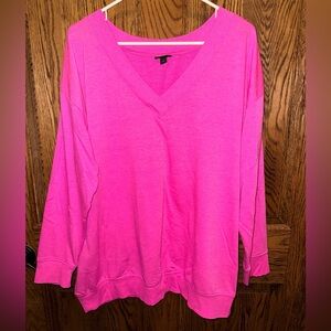 Torrid Pink V-Neck Sweater size 2